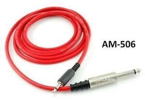 6ft 3.5mm Mono Male Plug to 1/4" Male Plug Audio Cable