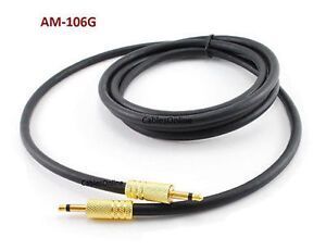 6ft 3.5mm Mono Audio Male to Male Gold-Plated Cable