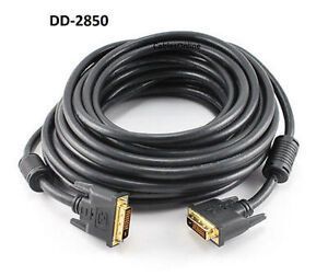 50ft DVI-D Dual-Link Male to Male Video Monitor Cable w/ Ferrites