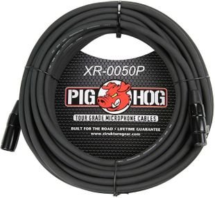 50ft PigHog XLR 3-Pin M/F 8mm/OD High performance Instrument