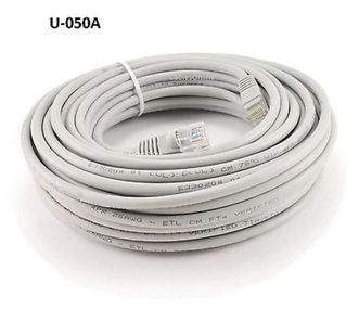 50ft Molded Cat5e 350MHz Ethernet Grey RJ45 Network Cable