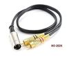 2ft 5-Pin DIN to 2-RCA Black Audio Cable