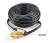 50ft 5-Pin DIN to 2-RCA Black Audio Cable