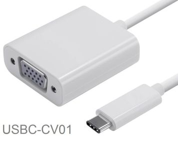4-inch USB-3.1 Type-C Male to HD15 VGA Female Video Adapter Pigtail