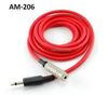 6ft 3.5mm Mono Audio Male to Female Ultra Flex Red Extension Cable