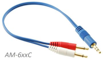 3.5mm Stereo Male to 2x 3.5mm Mono Male Breakout Audio Cable