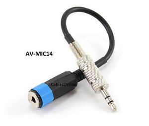 3.5mm Stereo Male/Female Jack Hi End/Powered Microphone to PC Computer Adapter