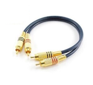 2-RCA to 2-RCA Gold-Plated Male to Male DJ/Mixer/Stereo System Audio Cable