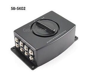 2 Way (1-in 2-out) Stereo Speaker Wire Screw-Type Switch Box