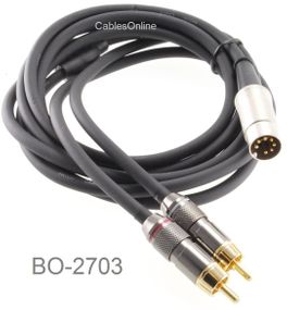 3ft 7-Pin Din Plug to 2RCA Plugs Premium Grade Audio Cable for B & O