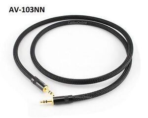 3ft Premium Pro 3.5mm Stereo Audio Neutrik Male to Male Net Sleeve Cable