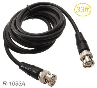 33ft RG58A/U 50-Ohm Quality BNC Antenna/Network Coaxial Cable