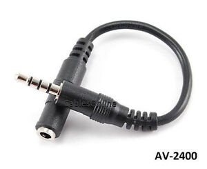 3.5mm (1/8") Stereo TRRS 4-Pole Male to Female Cable