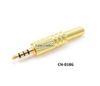 3.5mm 1/8" Stereo TRRS 4-Pole Male Gold Connector with Spring Relief 3.5mm 1/8" Stereo TRRS 4-Pole Male Gold Connector with Spring Relief