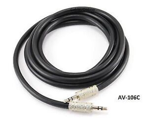 6ft CablesOnline 3.5mm (1/8") TRS Male to Male Black Audio Cable