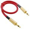 15ft 3.5mm (1/8") TS Mono Male to Male Ultra Flex Red Audio Cable