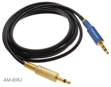 6ft Premium 3.5mm Stereo Male to 3.5mm Mono Male Joiner Cable, AM-806J