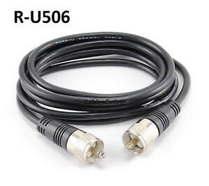 6ft RG58 Coax UHF (PL259) Male/Male 50 ohm Antenna Cable