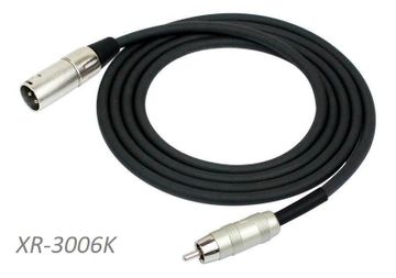 6ft Kirlin Original XLR 3-Pin Male to RCA Male 24awg OFC Patch Cable