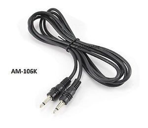 6ft Mono 3.5mm TS Audio Male to Male Black Cable
