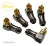 5-Pack RCA Right-Angle Solder Type Gold Plated Metal 6.3mm/OD Connectors