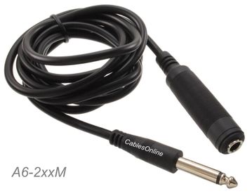 100ft 1/4" Mono TS Female to 1/4" Mono TS Male Shielded Pro Audio Extension