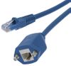 4ft Cat6 RJ45 M/F Ethernet Network Screw Panel Mount Blue Extension Cable