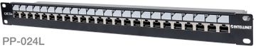 24-Port 1U Cat5e Unshielded Patch Panel, Top Entry Punch Down, Locking Function