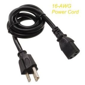 25ft AC Power 16 Gauge IEC C13 to NEMA5-15p 3-Conductor PC Power Cable/Cord