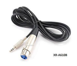 10ft 3.5mm TRS Plug to 3-Pin XLR Female Plug Balanced Audio Cable