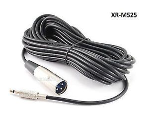 25ft 3.5mm Mono Plug to 3-Pin XLR Male Plug Audio Cable