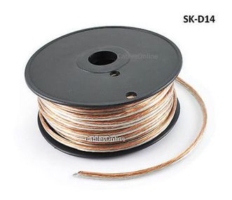 100ft Custom Install Amplifer, Subwoofer, Speaker Wire 14AWG Bulk Cable Spool