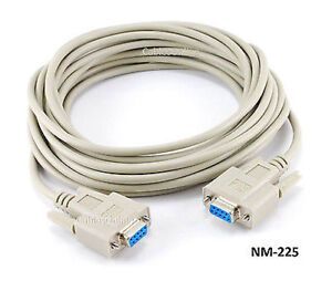 25ft DB9 Female to Female Null Modem Cable / Cord