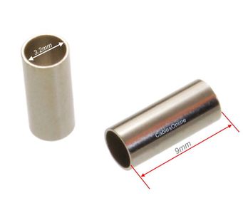 Crimp Sleeve Ferrule Tubes for RG316/RG174/LMR100 Coax Cable, 3.2mm