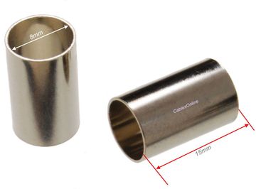 Crimp Sleeve Ferrule Tubes for RG6/RG5/LMR300 Coax Cable, 8mm