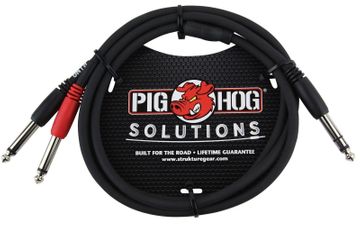 1/4" TRS Male to Dual Mono TS Male (TIP/RING) Insert Cable