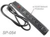 7 Outlets 1200J Surge Power Strip +RJ45 w/6-foot Right-Angle Cable 7 Outlets 1200J Surge Power Strip +RJ45 w/6-foot Right-Angle Cable
