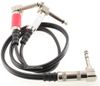 6ft 1/4" TRS Stereo Plug to Dual 1/4" TS Mono Plugs Right-Angle Audio Cable