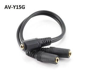 9" Stereo 3.5mm 2-to-1 Female Gold-Plated Splitter Cable