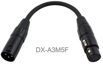 6-inch XLR 5-Pin Female to 3-Pin Male Turnaround DMX Adapter Cable