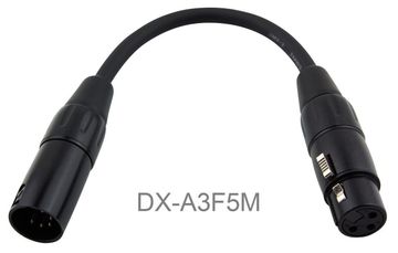 6-inch XLR 5-Pin Male to 3-Pin Female Turnaround DMX Adapter Cable