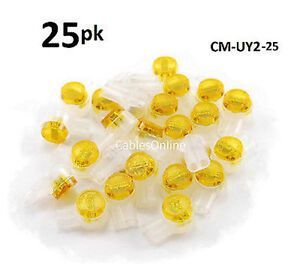 25-PACK Yellow 2-Wire IDC Connector, Splices 22-26 AWG Wire
