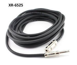 25ft Mono 1/4 inch (6.3mm) Male to Female Speaker Audio Extension Cable