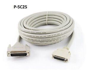 25ft Parallel IEEE1284 DB25 Male to Mini Centonics 36Pin Plug Printer Cable