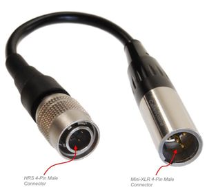 6in 4-Pin Mini-XLR Male to HRS 4-Pin Male Microphone to Audio Technica Cable