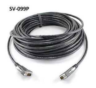 100ft Plenum (CMP) HD15 Super VGA Male/Male In-Wall Rated Monitor Cable