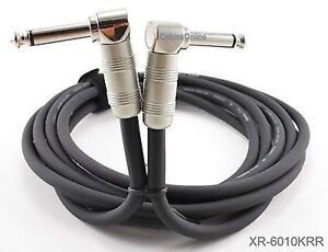 10ft. Kirlin 1/4" Mono Right-Angle Male/Male Instrument Cable