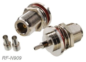 N-Type Bulkhead female RF Connector for RG316/RG174/LMR100 Coax wire