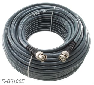 100ft RG6 BNC Male to Male 75&#937; HD-SDI Video Cable, Gray