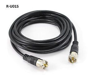 15ft RG8x Coax UHF (PL259) Male to Male 50 ohm Antenna Cable